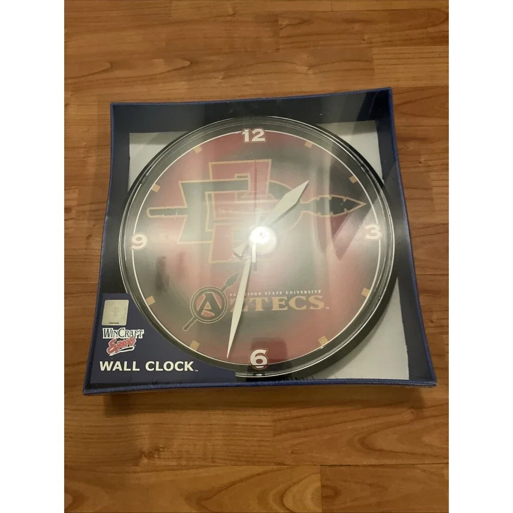 San Diego State State University Aztecs Wall Clock  Wincraft NCAA Multicolor